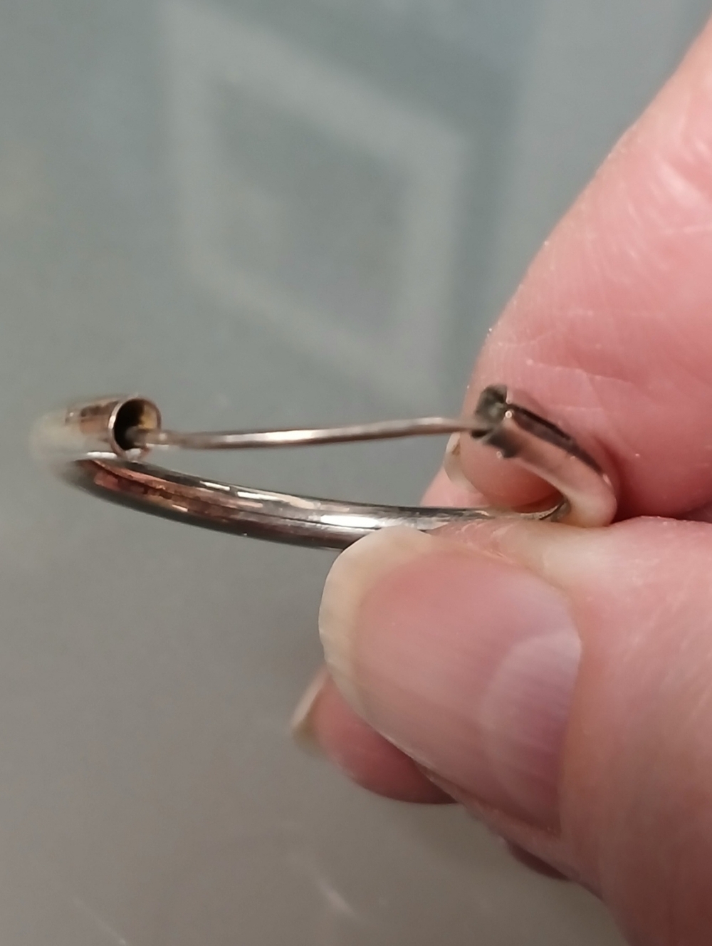 Reserved For Fabbeme 1 Sterling Silver Earring Hoop - Picture 1 of 2